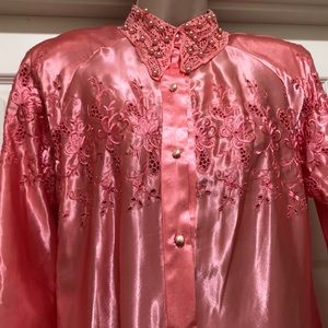 Vintage Simply Tops Embelished Blouse Size 8
